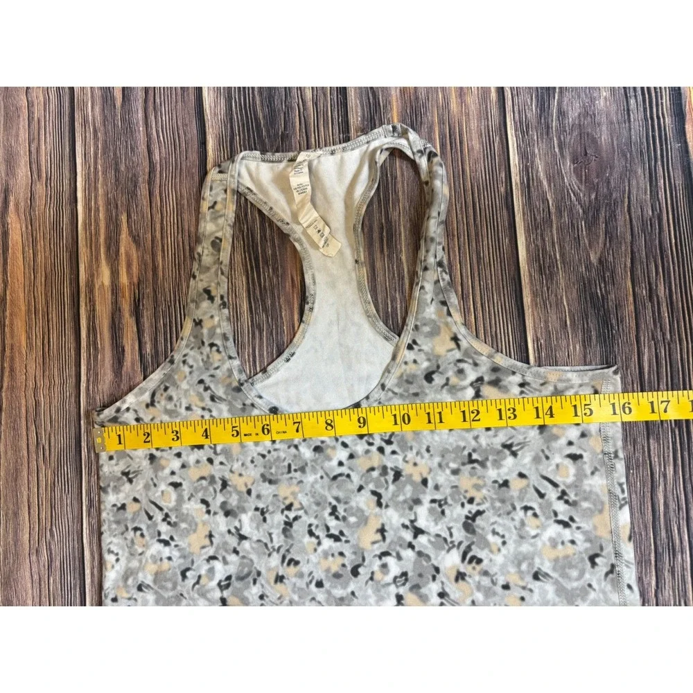 Lululemon Cool Racerback Tank Top Womens 10 Floral Print Athletic Activewear